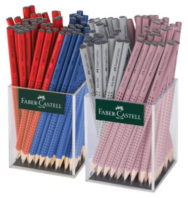 Bleistift-Set GRIP 2001 B im Köcher, 117014, je 36x blau/rot/rosa/silber, k.A., B