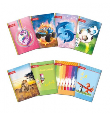 Muttiheft 89199 Schul- und Mitteilungshefte-Serie, - / liniert / Wochentage, A6, 60g, Motive sortiert, 32 Blatt / 64 Seiten