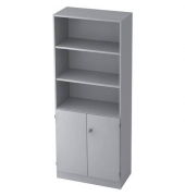 Aktenschrank MONT.V6770/5/5/SG, abschlie&szlig;bar, 5 OH, grau, 80x200,4x42cm (BxHxT)