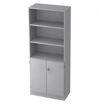 Aktenschrank MONT.V6770/5/5/SG, abschlie&szlig;bar, 5 OH, grau, 80x200,4x42cm (BxHxT)
