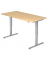Schreibtisch, elektrisch höhenverstellbar, 73-119cm (H), 160x80cm (BxT), ahorn / silber