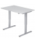 Schreibtisch, elektrisch höhenverstellbar, 73-119cm (H), 120x80cm (BxT), weiß / silber