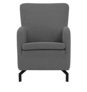 DOMO Collection Sessel Dallas dunkelgrau schwarz Stoff