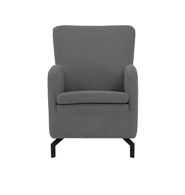 DOMO Collection Sessel Dallas dunkelgrau schwarz Stoff