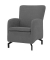 DOMO Collection Sessel Dallas dunkelgrau schwarz Stoff