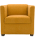 DOMO Collection Sessel BOB dunkelgelb schwarz Stoff