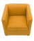 DOMO Collection Sessel BOB dunkelgelb schwarz Stoff