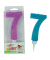 Geburtstagskerze Maxi Glitter 942050 Zahl 7 farbig sortiert 7x2,7x17cm (BxTxH) ca. 7 Minuten Brenndauer