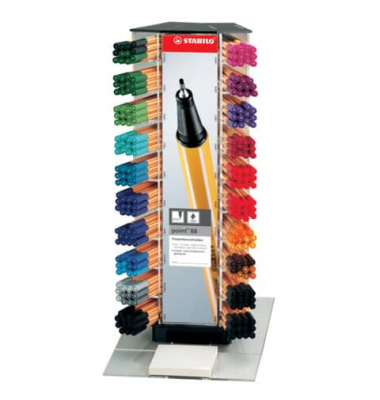 Fineliner-Set point 88, 88/240, orange, wei&szlig;e Streifen (Schreibfarbe: 20-farbig sortiert), 0,4mm