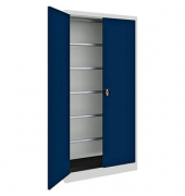 mauser Stahlschrank BF 4 PLZ  - 7035/5003 lichtgrau, saphirblau 95,0 x 42,0 x 195,0 cm