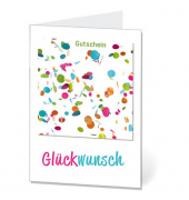 Gutscheinkarte Konfetti AM1043 11,5cm x 17,5cm (BxH) 260g Motiv Chromopapier FSC