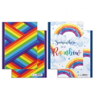 Notizbuch 46808, bunt, A4, blanko, 70g, 96 Blatt / 192 Seiten