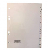 Kunststoffregister 325, A bis Z, A5 hoch, 0,12 mm, graue Taben, 20-teilig