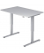 Schreibtisch, elektrisch höhenverstellbar, 73-119cm (H), 120x80cm (BxT), grau / silber