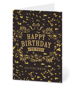 Geburtstagskarten Geburtstagskonfetti gold AM1068 11,5cm x 17,5cm (BxH) 260g Motiv Chromopapier FSC