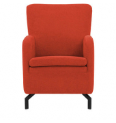 Sessel Dallas orange schwarz Stoff