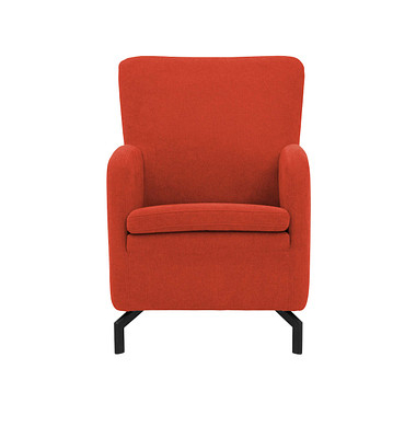 DOMO Collection Sessel Dallas orange schwarz Stoff