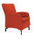 DOMO Collection Sessel Dallas orange schwarz Stoff