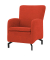 DOMO Collection Sessel Dallas orange schwarz Stoff