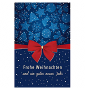 Weihnachtskarte rote Schleife DIN B6