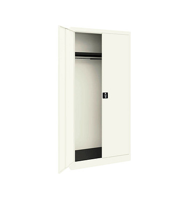 Stahlschrank BF 5 G - 9010/9010, abschlie&szlig;bar, reinwei&szlig;, 95x195x50cm (BxHxT)