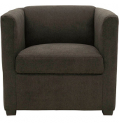 DOMO Collection Sessel BOB braun schwarz Stoff