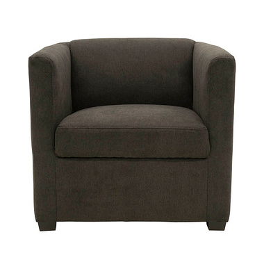 DOMO Collection Sessel BOB braun schwarz Stoff