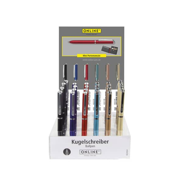 18 Stück Online Kugelschreiber Mini 43024/18, schwarz, 0,5mm, nachfüllbar 4014421430243 Online