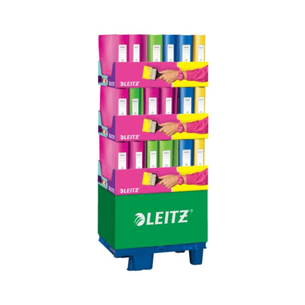 45 Stück Leitz Ordner Active WOW 9534-00-00, A4 65mm (20x), 82mm (25x) schmal, breit Kunststoff vollfarbig, glänzend, gemustert farbig sortiert