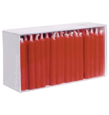 Christbaumkerzen 252004.001 ohne rot 65x7mm (Hx&Oslash;) ca. 1,5 Stunden Brenndauer