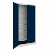 mauser Stahlschrank BF 5 PLZ  - 7035/5003 lichtgrau, saphirblau 95,0 x 50,0 x 195,0 cm
