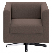 Sessel BOB braun silber Stoff