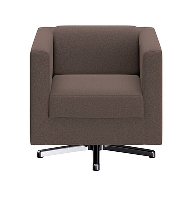 DOMO Collection Sessel BOB braun silber Stoff