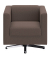 DOMO Collection Sessel BOB braun silber Stoff