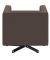 DOMO Collection Sessel BOB braun silber Stoff
