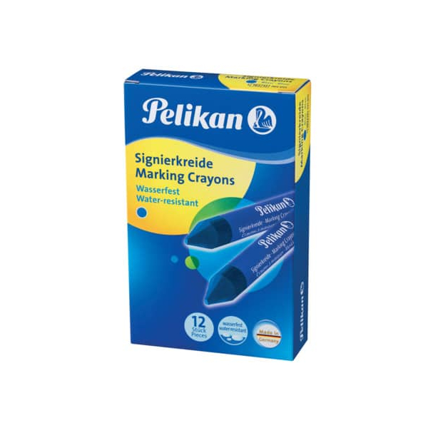 12 Stück Pelikan Signierkreide 762/12, 701011, blau, rund, 13,5x120mm (ØxL)  Pelikan