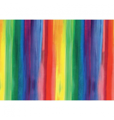 Geschenkpapier 3A2263, Streifenmotiv (Regenbogen), 30cm x 250m, mehrfarbig (Regenbogenfarben)