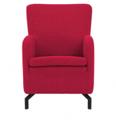 DOMO Collection Sessel Dallas rot schwarz Stoff