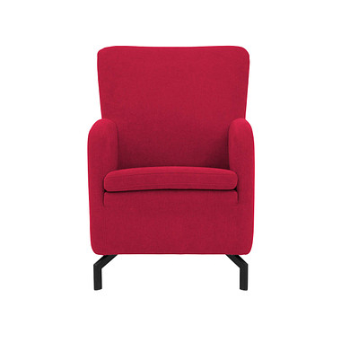 DOMO Collection Sessel Dallas rot schwarz Stoff