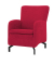 DOMO Collection Sessel Dallas rot schwarz Stoff