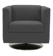 DOMO Collection Sessel BOB grau silber Stoff