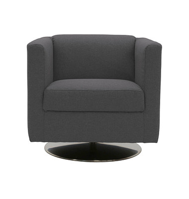 DOMO Collection Sessel BOB grau silber Stoff