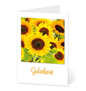 Gutscheinkarte Sonnenblumen AM1076 11,5cm x 17,5cm (BxH) 260g Motiv Chromopapier FSC