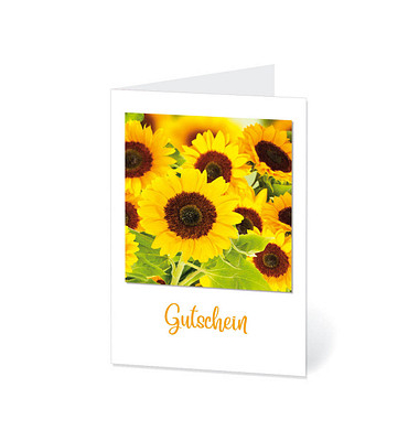Gutscheinkarte Sonnenblumen AM1076 11,5cm x 17,5cm (BxH) 260g Motiv Chromopapier FSC
