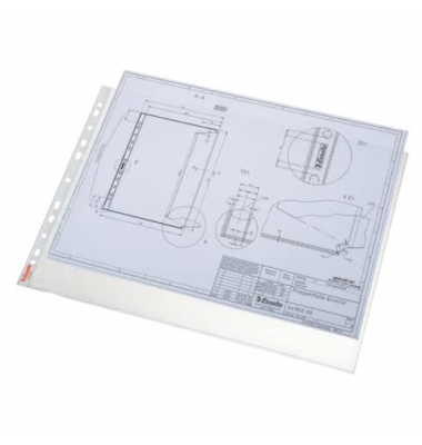 Prospekthüllen Standard Plus 55230 A3 quer, transparent genarbt, oben offen, 0,085mm