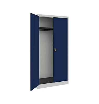 mauser Stahlschrank BF 5 G  - 7035/5003 lichtgrau, saphirblau 95,0 x 50,0 x 195,0 cm