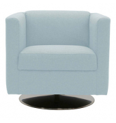 DOMO Collection Sessel BOB hellblau silber Stoff