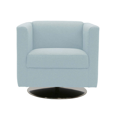 DOMO Collection Sessel BOB hellblau silber Stoff