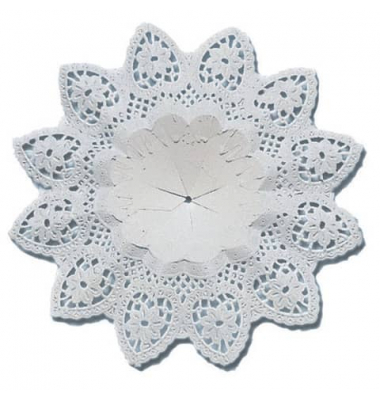 Biedermeiermanschette 16cm weiß Biedermeiermanschette