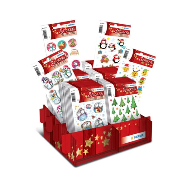 60 Stück Herma Weihn.Sticker Magic Emotion sortiert  Herma